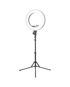 Activeshop Lampa pierścieniowa Ring light 18" 48W led czarna + statyw