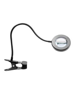 Lampka lupa led snake ring na biurko czarna