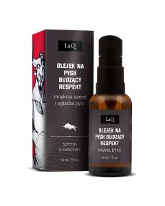 LaQ KAWAŁ BYKA czarny mat: olejek po goleniu i do brody - 30 ml