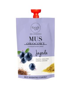 Foods by Ann Mus jagoda & płatki jaglane & siemię lniane 100g