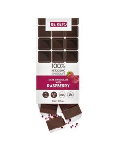 BeKeto Keto Czekolada - z malinami i olejem MCT