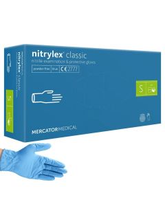 Rękawice nitrylowe Mercator Nitrylex Classic niebieskie - S 200 sztuk