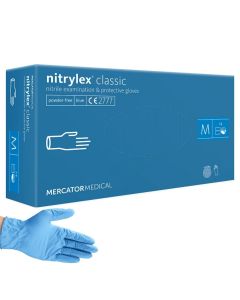 Rękawice nitrylowe Mercator Nitrylex Classic niebieskie - M 200 sztuk