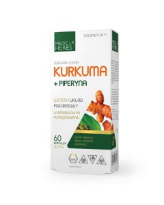 Medica Herbs Kurkuma + Piperyna - 60 kapsułki