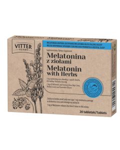 Melatonina z ziołami - Łagodne zasypianie