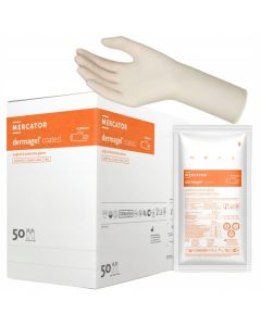 Rękawice chirurgiczne lateksowe sterylne bezpudrowe Dermagel 50 par - rozm. 7,5