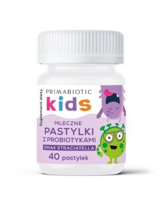 Primabiotic Mleczne pastylki z probiotykiem 40szt - Straciatella
