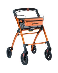 Mobilex Jaguar Czterokołowa podpórka inwalidzka, aluminiowa lekka pomarańczowa