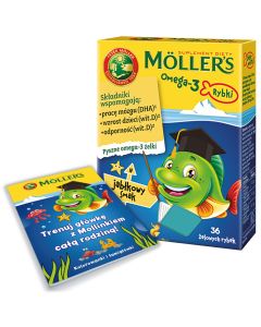 MOLLER'S Omega-3 Rybki jabłkowe 36 szt.