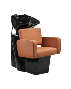 Myjnia fryzjerska Gabbiano Bilbao z miską ceramiczną - Brązowy