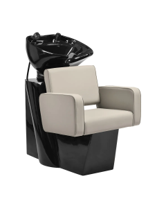 Myjnia fryzjerska Gabbiano Bilbao z miską ceramiczną - Beżowy