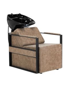 Myjnia fryzjerska Gabbiano Modena z misą ceramiczną - Brązowa