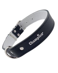 OBROŻA SKÓRZANA NA FILCU CZARNA