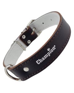 OBROŻA SKÓRZANA NA FILCU BRĄZOWA