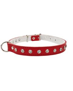 OBROŻA SKÓRA KRYSZTAŁ CZERWONA