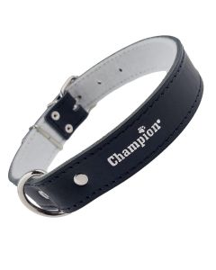 OBROŻA SKÓRZANA NA FILCU CZARNA