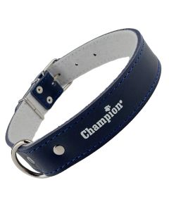 OBROŻA SKÓRZANA NA FILCU GRANATOWA