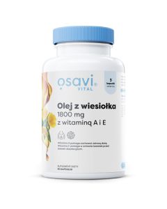 Olej z wiesiołka 1800 mg z witaminą A i E Osavi - 90 kapsułek