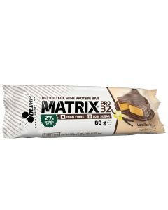 Baton wysokobiałkowy Olimp Matrix Pro 32 z błonnikiem - 80g - Waniliowy