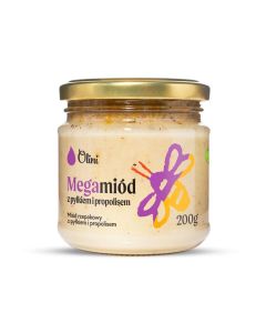 Olini Megamiód - miód rzepakowy z pyłkiem i propolisem 200 g