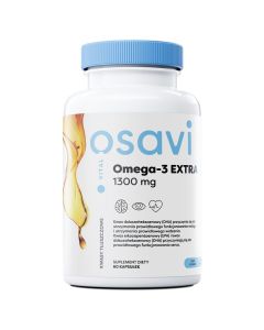 Osavi Omega-3 Extra - Cytryna - Wysoka dawka kwasów omega-3 1300mg - 60 kapsułek