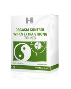 SHS Orgasm Control Wipes Extra Strong chusteczki opóźniające wytrysk - 6 sztuk