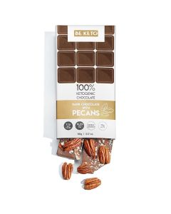 BeKeto Keto Czekolada - z orzechami pekan i olejem MCT
