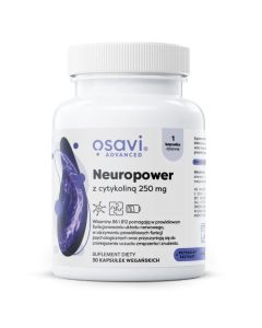 Neuropower z cytykoliną 250 mg OSAVI - 30 kapsułek wegańskich