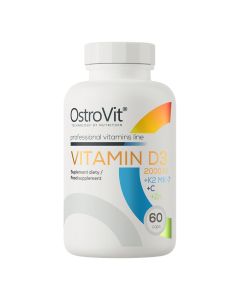 OstroVit Witamina D3 2000 IU + K2 MK-7 + C + Zn - 60 kapsułek