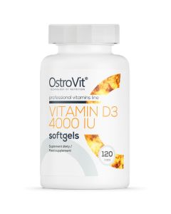 OstroVit Witamina D3 4000 IU - 120 żelowych kapsułek