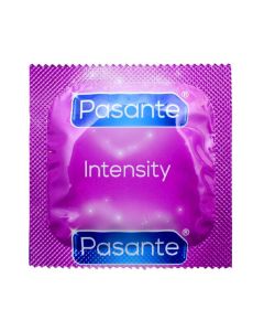 Pasante Intensity – prezerwatywa lateksowa z prążkami i wypustkami