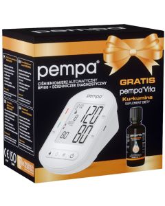 PEMPA Ciśnieniomierz automatyczny BP100 – Zasilacz w zestawie + pempa®Vita Kurkumina gratis