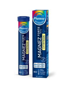 Plusssz Magnez Forte Cytrynian 24 tabletki musujące