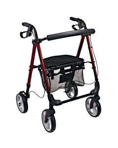 ARmedical Podpórka rehabilitacyjna 4-kołowa aluminiowa PRESTIGE AR-006 - Bordowa
