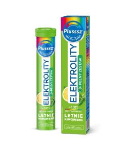 POLSKI LEK Plusssz Elektrolity + 100% Multiwitamina Cytryna & Mięta 