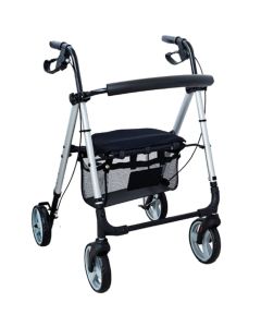 ARmedical Podpórka rehabilitacyjna 4-kołowa aluminiowa PRESTIGE AR-006 - Srebrna