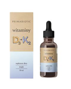 Primabiotic Witamina D3 + K2 MK7 krople 30 ml – wsparcie kości i serca