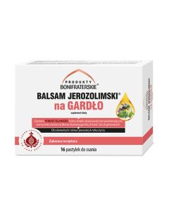 Produkty Bonifraterskie Balsam Jerozolimski na gardło 16 pastylek do ssania