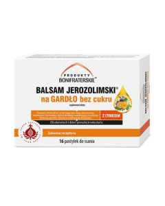 Produkty Bonifraterskie Balsam Jerozolimski na gardło bez cukru 16 pastylek do ssania