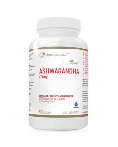 ASHWAGANDHA EXTRACT 777mg 9% WITHANOLIDES, 1% ALKALOIDS, 0,25 WITHAFERIN A – 90 KAPSUŁEK