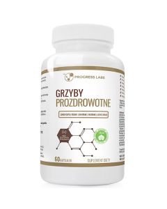 GRZYBY PROZDROWOTNE Cordyceps Reishi Shiitake Maitake Lion’s Mane 60 kapsułek