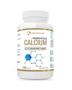 Best Store Progress Labs CALCIUM 1000mg + Witamina D3 50mcg - 120 kapsułek