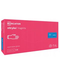 Mercator Medical Rękawice nitrylowe Nitrylex Magenta - 100 sztuk