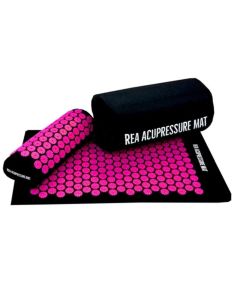 Rea Acupressure Mata do masażu różowa + wałek