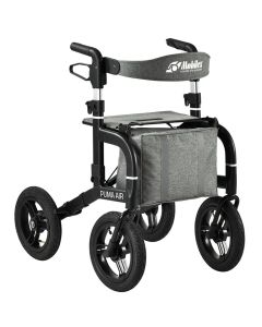 Rollator PUMA AIR – czterokołowa podpórka inwalidzka z pompowanymi kołami