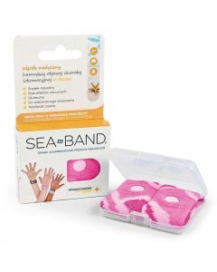 Sea-Band Akupresurowe opaski na nudności - dla dzieci kolor różowy - 2 sztuki