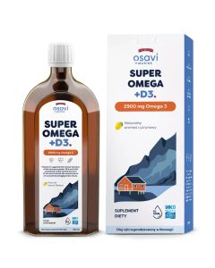Super Omega + D3, 2900 mg Omega 3, naturalny aromat cytrynowy
