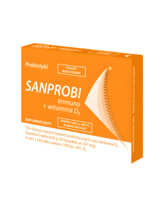 Suplement diety probiotyczny  Sanprobi Immuno + witamina D3 kapsułki 20 szt.