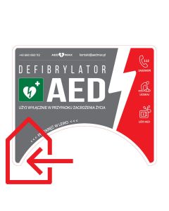 Tablica AED do kapsuły Rotaid - wewnętrzna