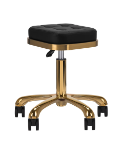 Taboret kosmetyczny regulowany M-1645 złoto-czarny